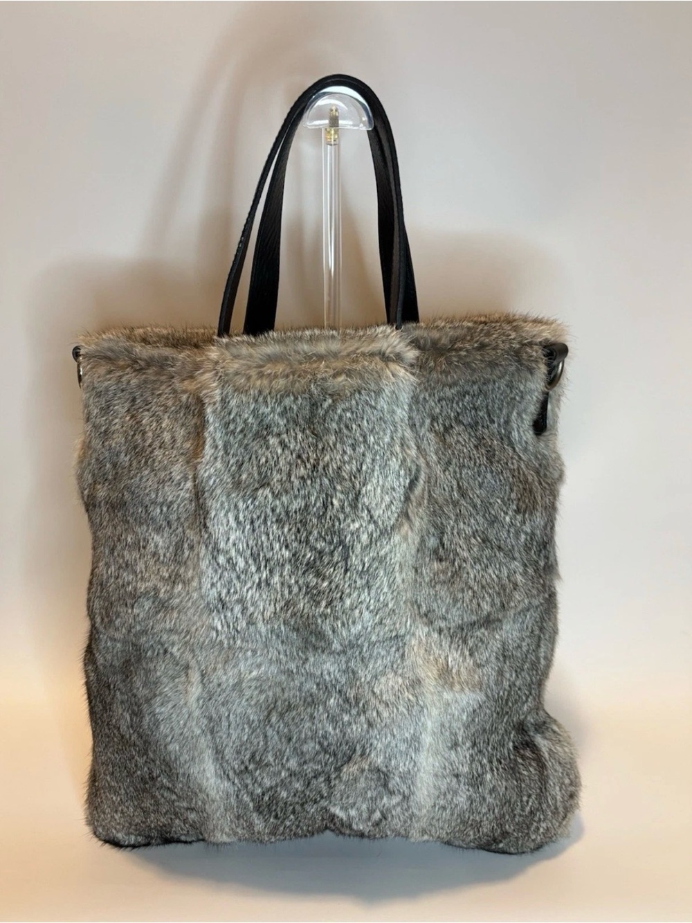 Dolce & Gabbana ($3900) Large Rabbit Fur Tote Bag AUTHENTIC